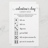 Snoep Dice Editable game Valentijnsdag party (Voorkant / Achterkant)