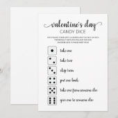 Snoep Dice Editable game Valentijnsdag party Kaart (Voorkant / Achterkant)