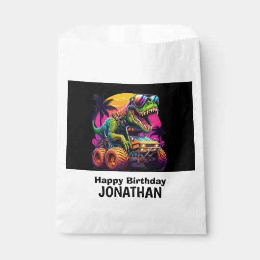 Snoep Dino-Mite verjaardagsfeestje Bedankzakje (Voorkant)