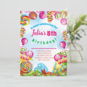 Snoep Dreams Verjaardagsfeest Kaart (Staand voorkant)