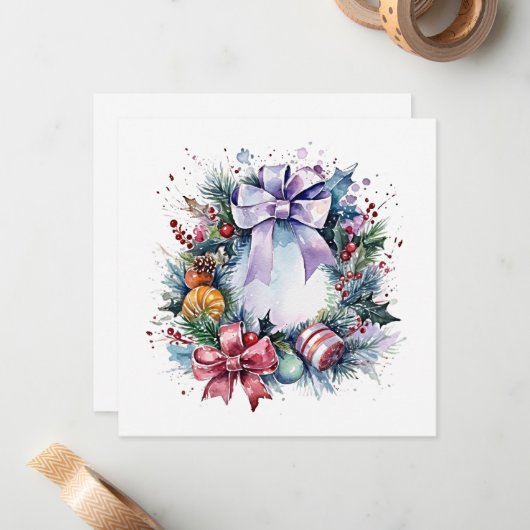 "Snoep dromen: genieten van kerstsnoep" Notitiekaartje (Voorkant / Achterkant in situ)