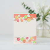 Snoep druppels briefkaart (Staand voorkant)