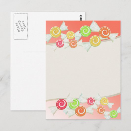 Snoep druppels briefkaart (Voorkant / Achterkant)