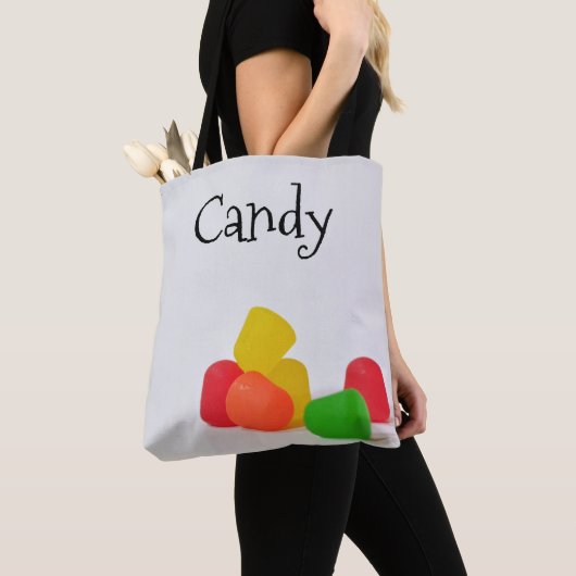 Snoep druppelt puin Jelly Beans Halloween Tote Bag (Dichtbij)