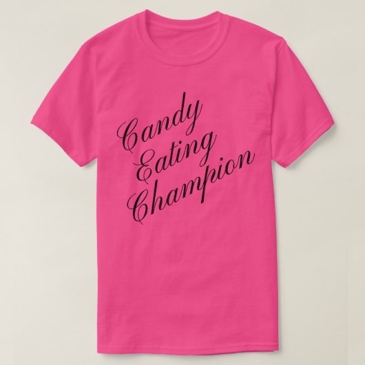 Snoep Eating Champion Concurrentievermogen voor vo T-shirt (Design voorkant)