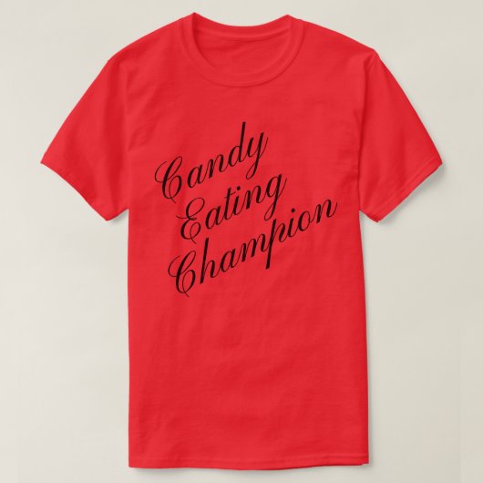 Snoep Eating Champion Concurrentievermogen voor vo T-shirt (Design voorkant)
