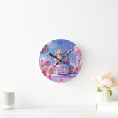 Snoep Eenhoorn Wandklok – Bewerkbare naam (Huis)