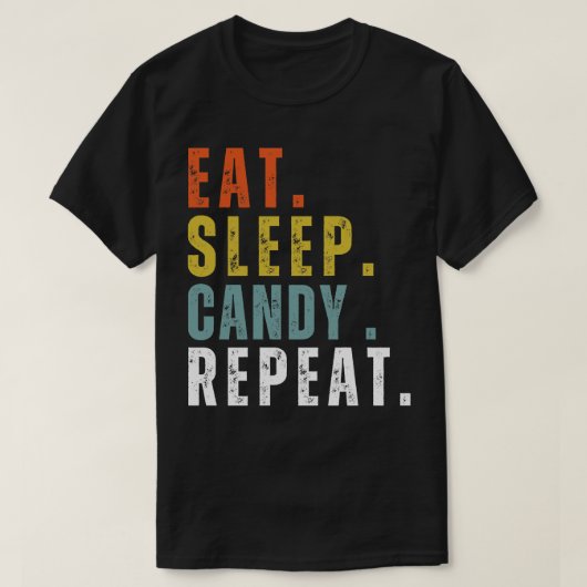 snoep eet slaapminnaar t-shirt (Design voorkant)