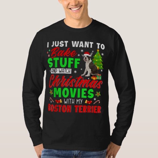 Snoep en bekijk kerstfilms met mijn borst t-shirt (Voorkant)