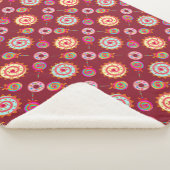 Snoep en cakes rood sherpa deken (3/4)