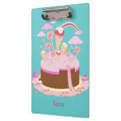 Snoep- en chocoladetaart voor verjaardagsfeest klembord (Links)