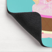 Snoep- en chocoladetaart voor verjaardagsfeest muismat (Hoek)