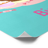 Snoep- en chocoladetaart voor verjaardagsfeest poster (Hoek)