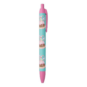 Snoep- en chocoladetaart voor verjaardagsfeest zwarte inkt pen