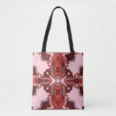 Snoep en Currant Red Kaleidoscope Patroon #4 Tote Bag (Voorkant)