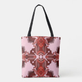 Snoep en Currant Red Kaleidoscope Patroon #4 Tote Bag (Achterkant)