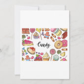 Snoep en Dessert Doodles Sweet Treats Pattern Kaart (Voorkant)