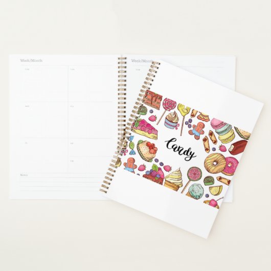 Snoep en Dessert Doodles Sweet Treats Pattern Planner (Display)