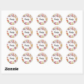 Snoep en Dessert Doodles Sweet Treats Pattern Ronde Sticker (Vel)