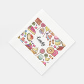 Snoep en Dessert Doodles Sweet Treats Pattern Servet (Hoek)