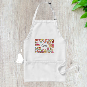 Snoep en Dessert Doodles Sweet Treats Pattern Standaard Schort