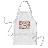 Snoep en Dessert Doodles Sweet Treats Pattern Standaard Schort (Voorkant)