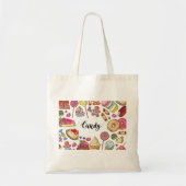 Snoep en Dessert Doodles Sweet Treats Pattern Tote Bag (Voorkant)