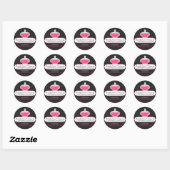 Snoep en dessertbuffet ronde sticker (Vel)