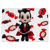 Snoep en Dracula Schattige Spooky Halloween Groot Cadeauzakje (Voorkant)