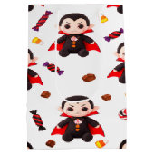 Snoep en Dracula voor Halloween Gift Medium Cadeauzakje (Achterkant)