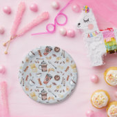 Snoep en koffie papieren bordje (Feest)