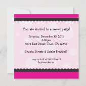 Snoep en perskoeken - partijuitnodiging kaart (Achterkant)