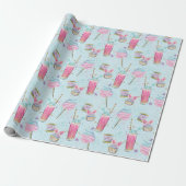 Snoep en suikerpatroon cadeaupapier (Uitgerold)