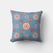 Snoep en taarten blauw kussen (Voorkant)
