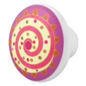 Snoep en taarten roze keramische knop (Rechts)