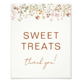 Snoep en traktatie Wildflower Terracotta Baby show Foto Afdruk (Voorkant)