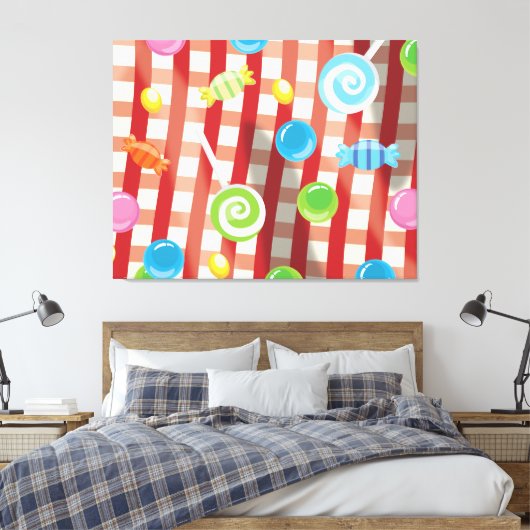 Snoep en zoet canvas afdruk (Insitu (Slaapkamer))