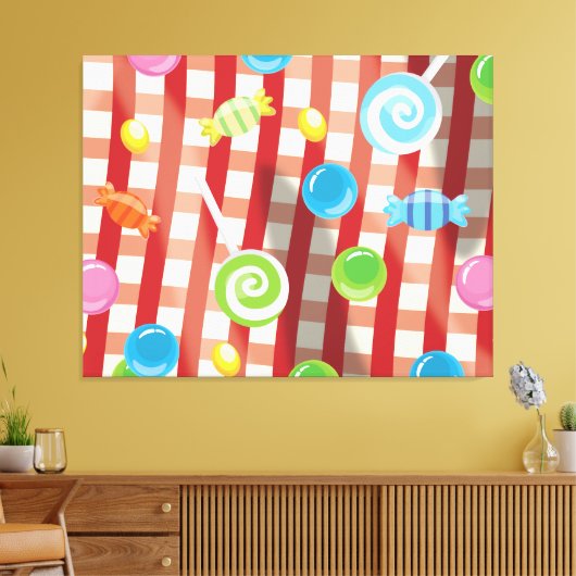 Snoep en zoet canvas afdruk (Insitu (Woonkamer))