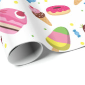Snoep en zoet gekleurd patroon cadeaupapier (Rol Hoek)