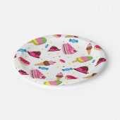 Snoep en zoet gekleurd patroon papieren bordje (Gekanteld)