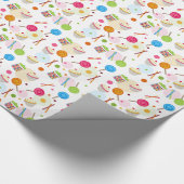 Snoep- en zoetstofthema Verpakkingspapier Cadeaupapier (Hoek)