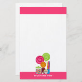 Snoep- en zoetwaren briefpapier (Voorkant / Achterkant)