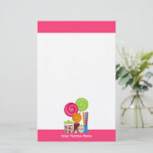 Snoep- en zoetwaren briefpapier (Staand voorkant)