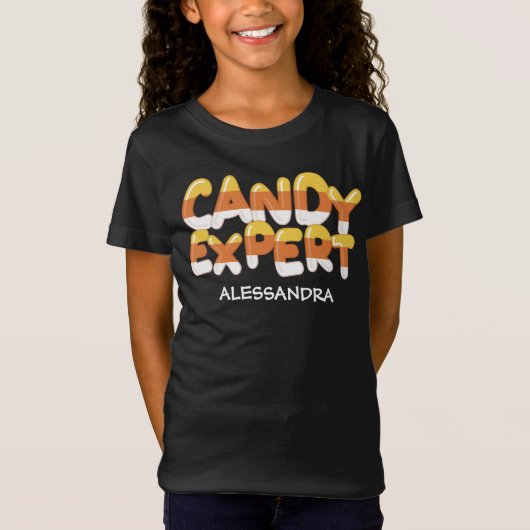 Snoep Expert Candy Corn Halloween Kinder & Volwass T-shirt (Voorkant)
