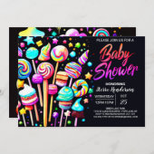 Snoep Fantasy Baby shower Kaart (Voorkant / Achterkant)