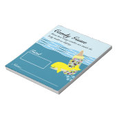 Snoep Fles Guessing Game, M&M, Whale Baby shower Notitieblok (Linkerzijde)