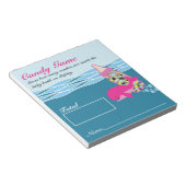 Snoep Fles Guessing Game, M&M, Whale Baby shower Notitieblok (Schuin)