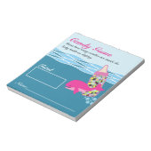 Snoep Fles Guessing Game, M&M, Whale Baby shower Notitieblok (Linkerzijde)