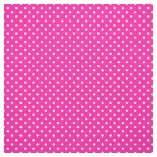 Snoep Floss Roze Wit Vierkant Polka Dots Fabric Stof