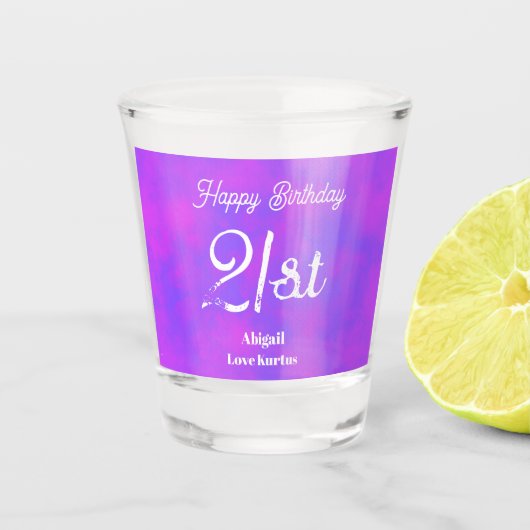 Snoep Frost 21st Shot Glass Glas (Voorkant)